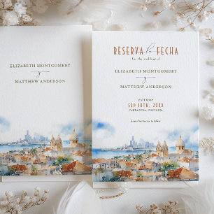 Cartagena Kolumbien Spanische Reise Rett-the-Date Einladung