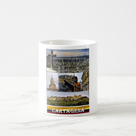 Cartagena - Mosaik - Kolumbien Kaffeetasse (Mittel)