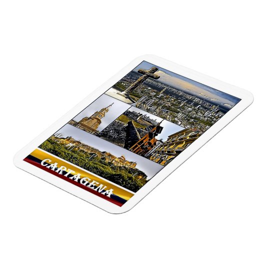 Cartagena - Mosaik - Kolumbien Magnet (Linke Seite)