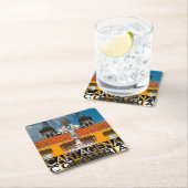 Cartagena Rechteckiger Pappuntersetzer (Vor Ort)