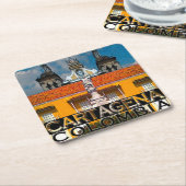 Cartagena Rechteckiger Pappuntersetzer (angewinkelt)