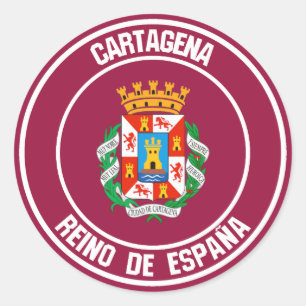 Cartagena-RundEmblem Runder Aufkleber