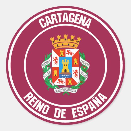Cartagena-RundEmblem Runder Aufkleber (Vorderseite)