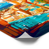 Cartagena Spanien Vintage Kunst Poster (Ecke)