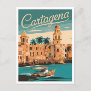 Cartagena Vintag Postkarte