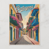 Cartagena Vintag Postkarte (Vorderseite)