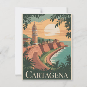 Cartagena Vintag Postkarte