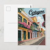 Cartagena Vintag Postkarte (Vorne/Hinten)