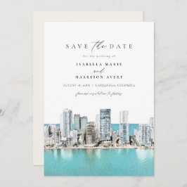 CARTANEGA Kolumbien Wasserfarbe Save the Date Einladung