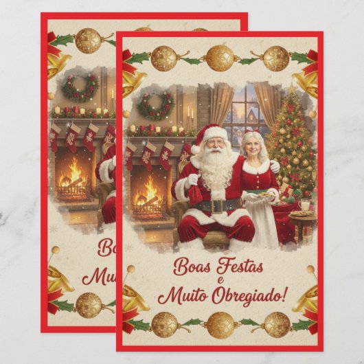 Cartão de Natal Briefpapier (Vorne/Hinten)