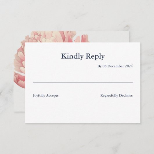 Cartão de resposta 8,9 x 12,7 cm RSVP karte (Vorne/Hinten)