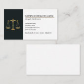 Cartão de Visita Advogado - Preto e Branco Visitenkarte (Vorne/Hinten)