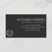 Cartão de visita advogado visitenkarte (Rückseite)