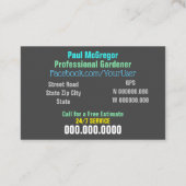 Cartão De Visita Professional Gardener Visitenkarte (Rückseite)