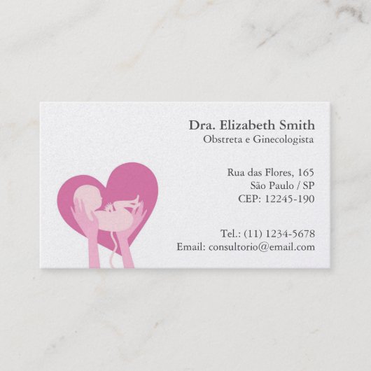 Cartão Para Obstetra e Ginecologista Visitenkarte (Vorderseite)