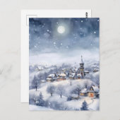 Cartão Postal de Natal Winter Wonderland Postkarte (Vorne/Hinten)