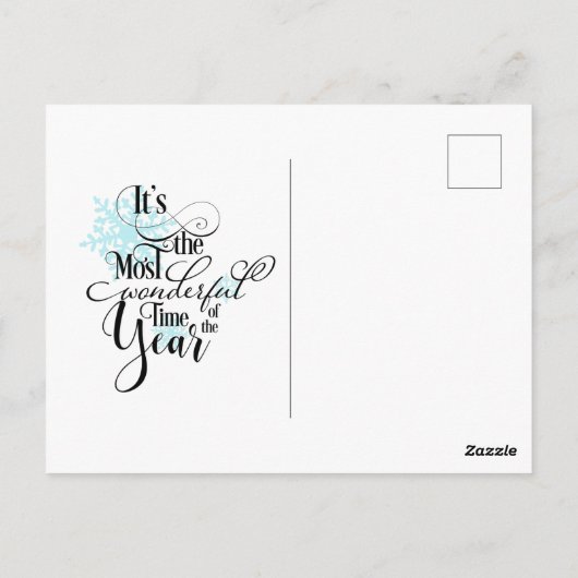 Cartão Postal de Natal Winter Wonderland Postkarte (Rückseite)