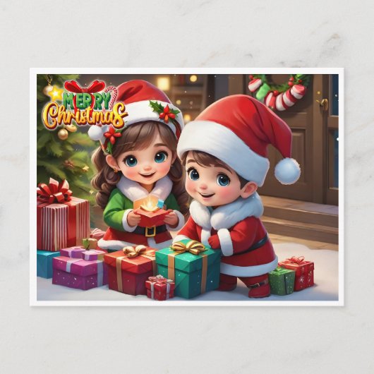 Cartão Postal Feliz Natal Feiertagspostkarte (Vorderseite)