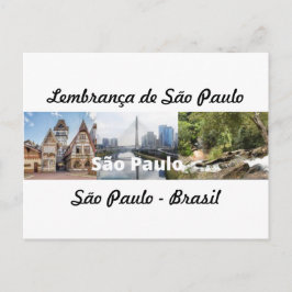 Cartão Postal lembrança de São Paulo Brasil Postkarte
