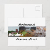 Cartão postlembrança de Roraima Postkarte (Vorne/Hinten)