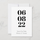 Cartão Reserve a Data Folha Única Save The Date (Vorderseite)