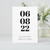 Cartão Reserve a Data Folha Única Save The Date (Stehend Vorderseite)