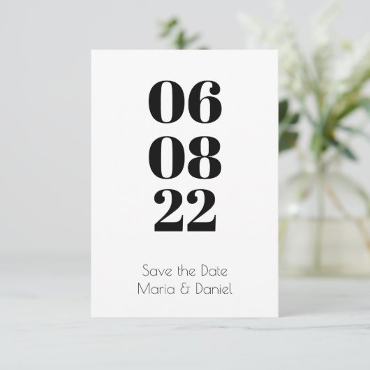 Cartão Reserve a Data Folha Única Save The Date (Stehend Vorderseite)