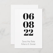 Cartão Reserve a Data Folha Única Save The Date (Vorne/Hinten)