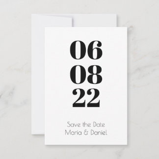 Cartão Reserve a Data Folha Única Save The Date