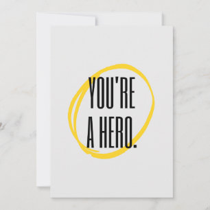 Cartão Sie sind ein Held. Feiertagskarte