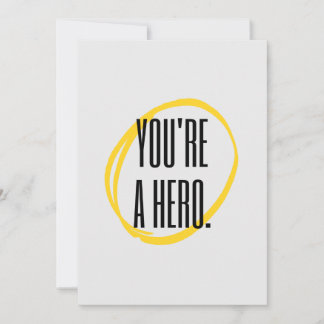 Cartão Sie sind ein Held. Feiertagskarte