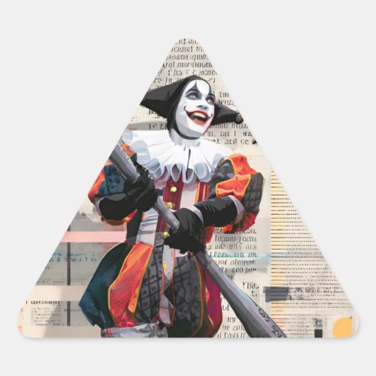 Cartas de póquer clásicas dreieckiger aufkleber (Vorderseite)