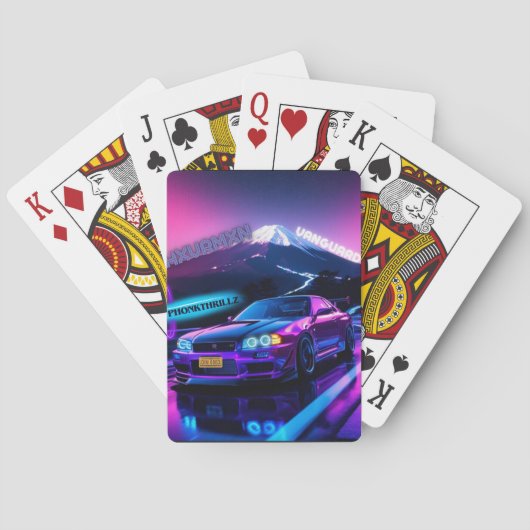 Cartas de póquer clásicas Neon Drift Nights - Skyl Spielkarten (Rückseite)
