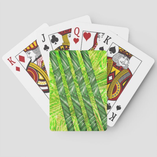 Cartas verde amarelado com riscos e traços spielkarten (Rückseite)