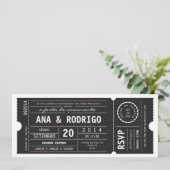 Cartaz convite de casamento do teatro em preto einladung (Stehend Vorderseite)