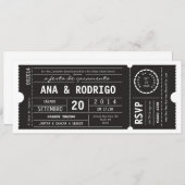 Cartaz convite de casamento do teatro em preto einladung (Vorne/Hinten)