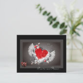 Carte amour saint valentin postkarte (Stehend Vorderseite)