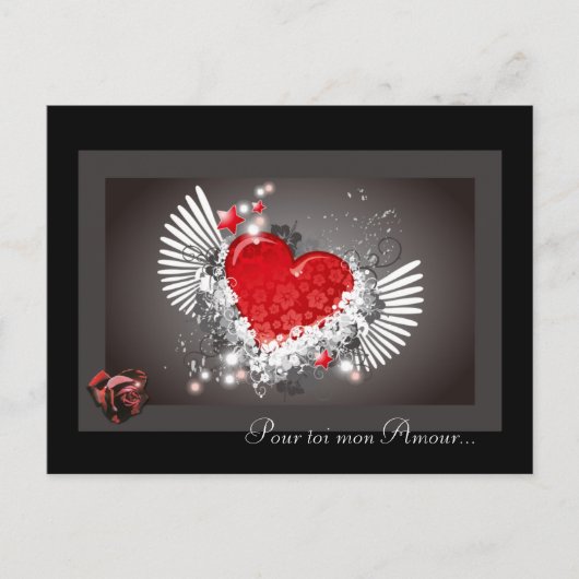 Carte amour saint valentin postkarte (Vorderseite)