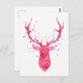 Carte Cerf Postkarte (Vorne/Hinten)