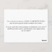 Carte de coach "Comment impulser le change" Postkarte (Rückseite)