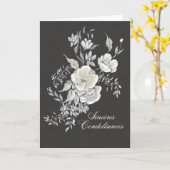 Carte de Condoléances de l’Anémone Blanche Karte (Gelbe Blume)