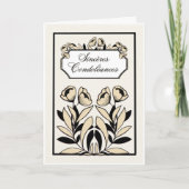 Carte de Condoléances Élégante – Deepest Sympathy Karte (Vorderseite)