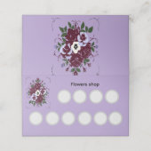 Carte de fidélité pliée fleuriste 20 points treuekarte (Außenseite Aufgefaltet)