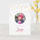 Carte de joyeux anniversaire avec Foto et pépites Karte (Gelbe Blume)