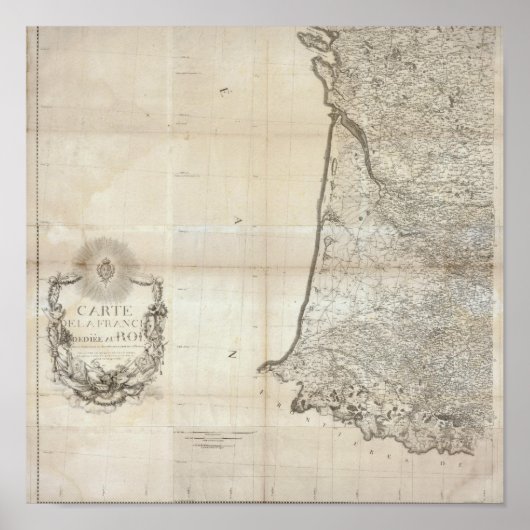 Carte de la France SO Poster (Vorne)