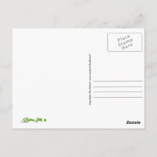 Carte de la Guadeloupe en madras Postkarte (Rückseite)