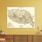 Carte de l'Isle de la Grenade Leinwanddruck (Insitu (Wohnzimmer))