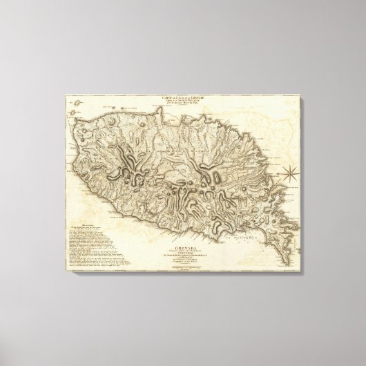 Carte de l'Isle de la Grenade Leinwanddruck (Vorderseite)