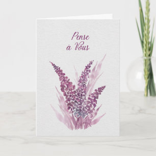 Carte de réconfort lilas - Pense à vous Karte