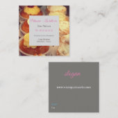 Carte de visite pour les Pâtisseries Quadratische Visitenkarte (Vorne/Hinten)